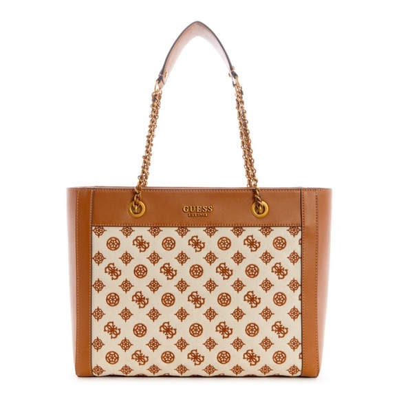 New GUESS TOTE COG CAFÉ - Picture 1 of 11